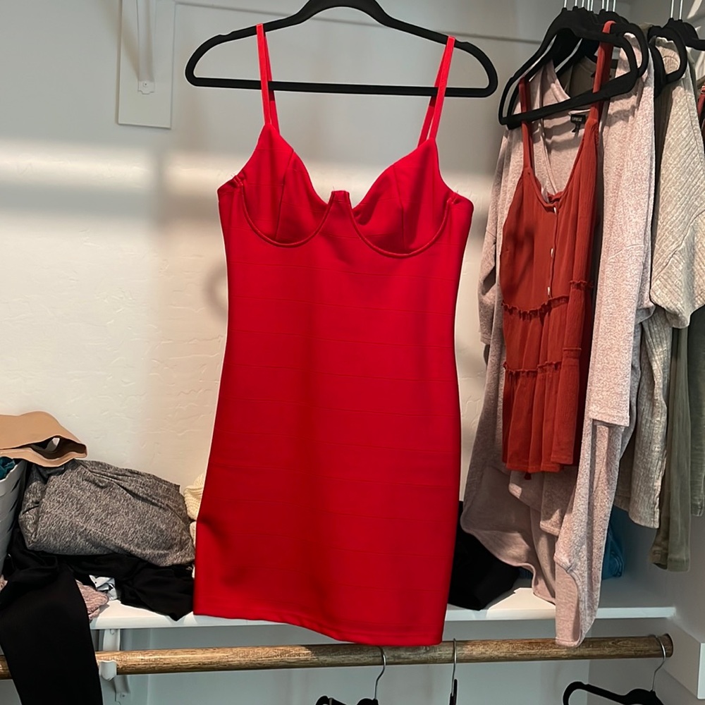 Red fashion nova dress